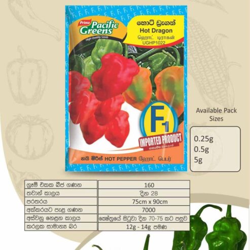 Best Prima Pacific Green Scotch Bonnet Pepper Hot Dragon Seeds – CS Agro, Colombo